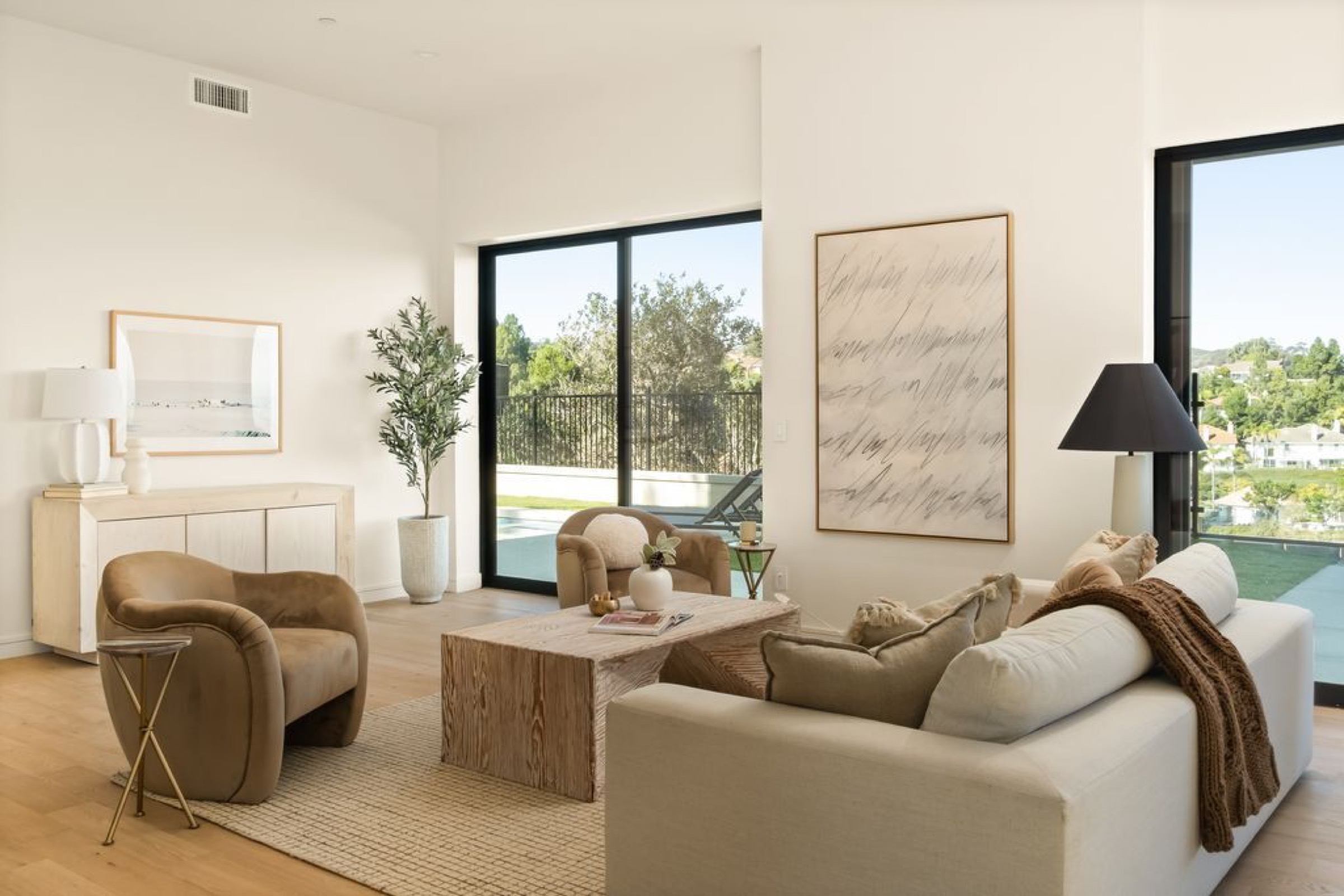 Staged living room