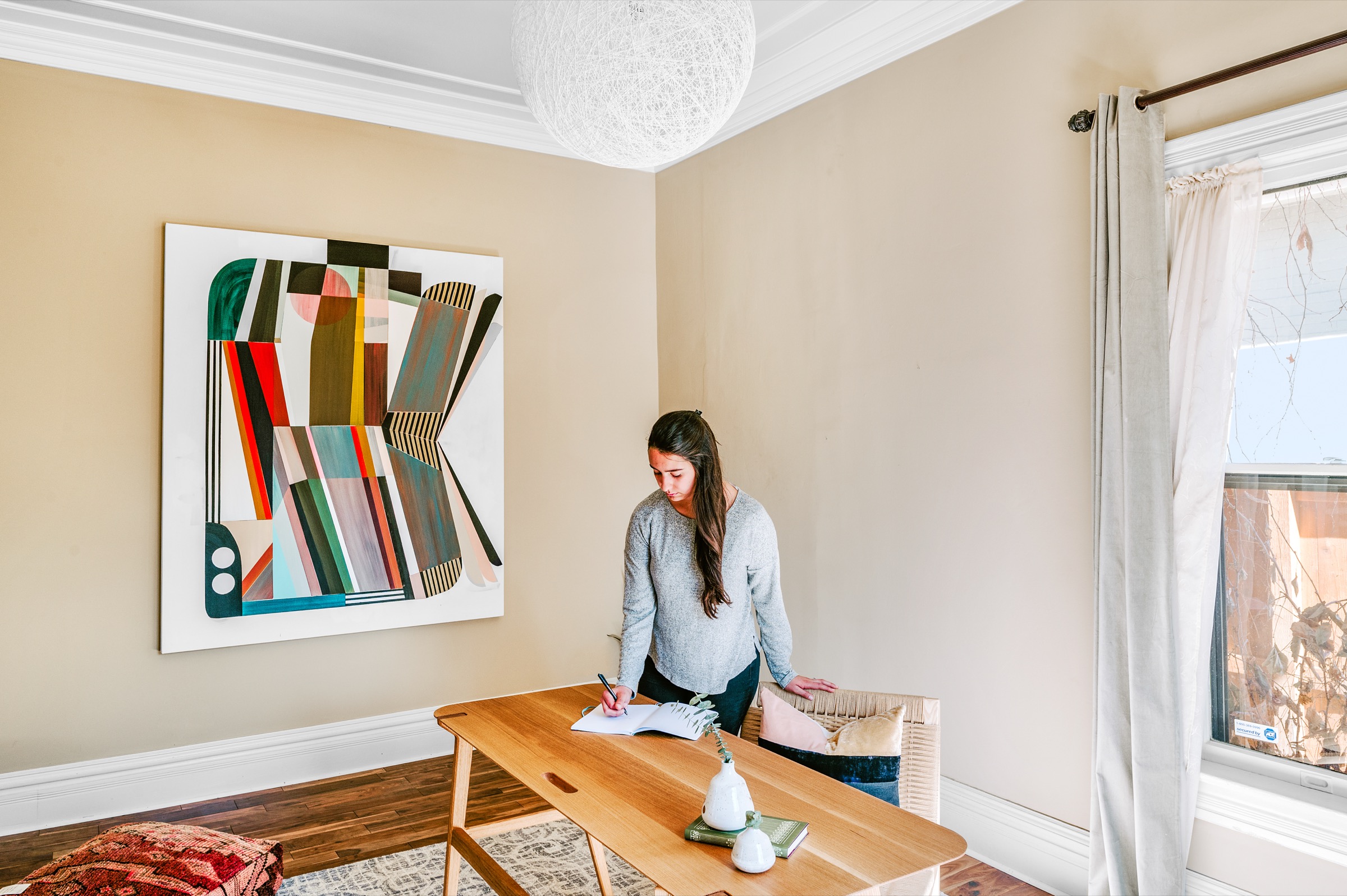 Professional stager at work